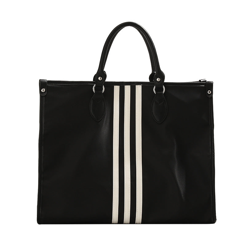 Fashion Simple Striped Trendy Large Capacity Commuter Bags