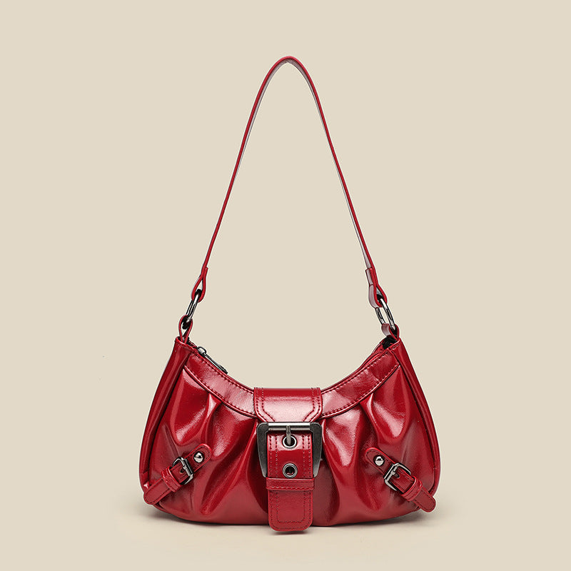 Women's Style American Retro Commuting Elegant Distressed Underarm Women's Messenger Bag