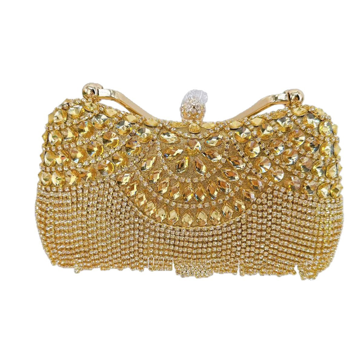 Full Diamond Tassel Banquet Fashion Clutch Dinner Bag