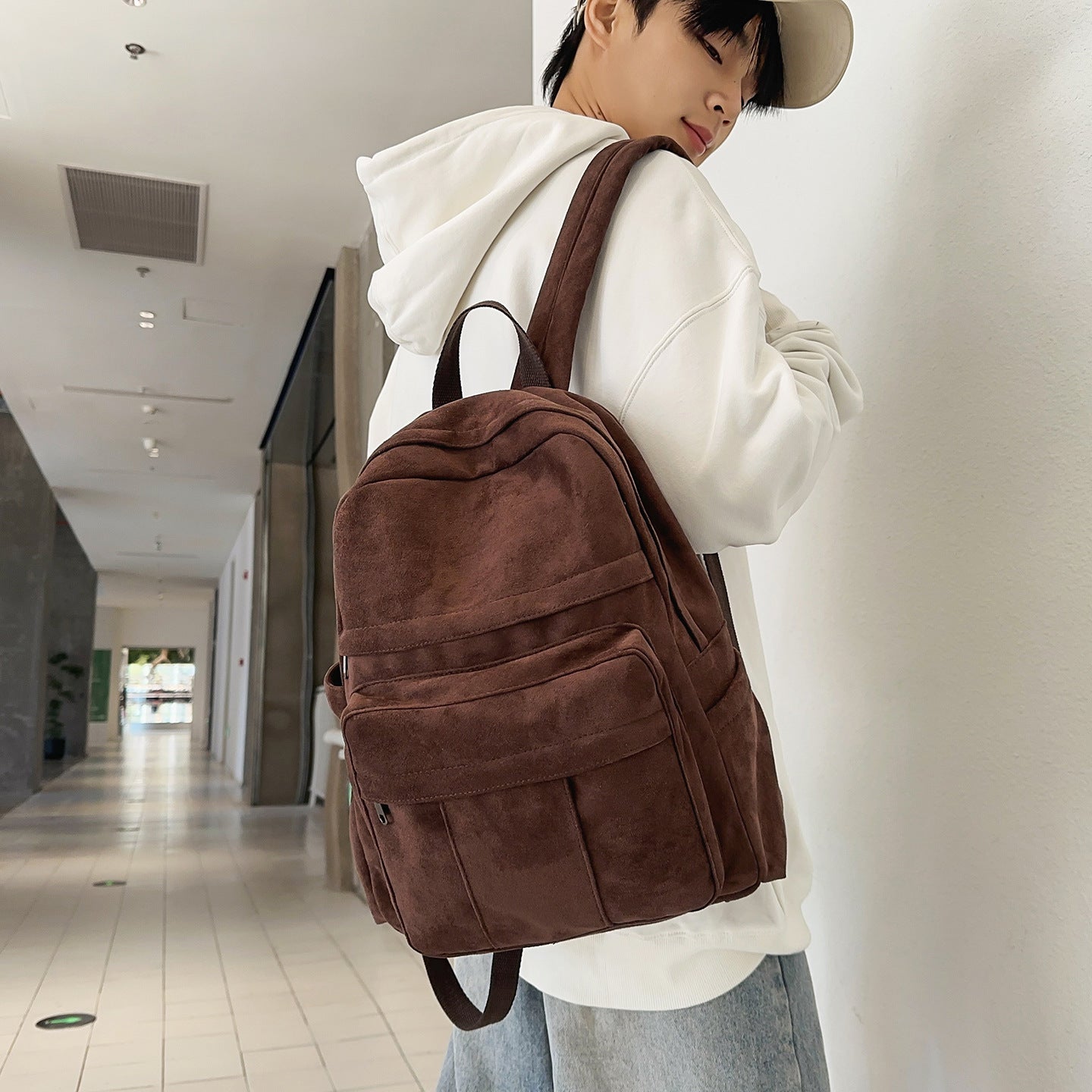 Women's Large Capacity Simple High Korean Fashion Trend Backpacks