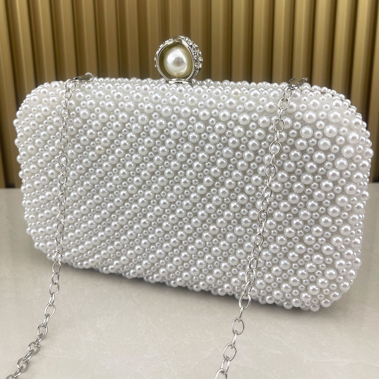 Butterfly Arc Pearl Banquet Dress Garment Dinner Bag