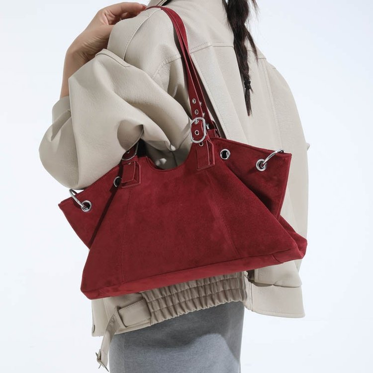 Women's Niche Retro Deerskin Veet Fashion Frosted Women's Shoulder Bag