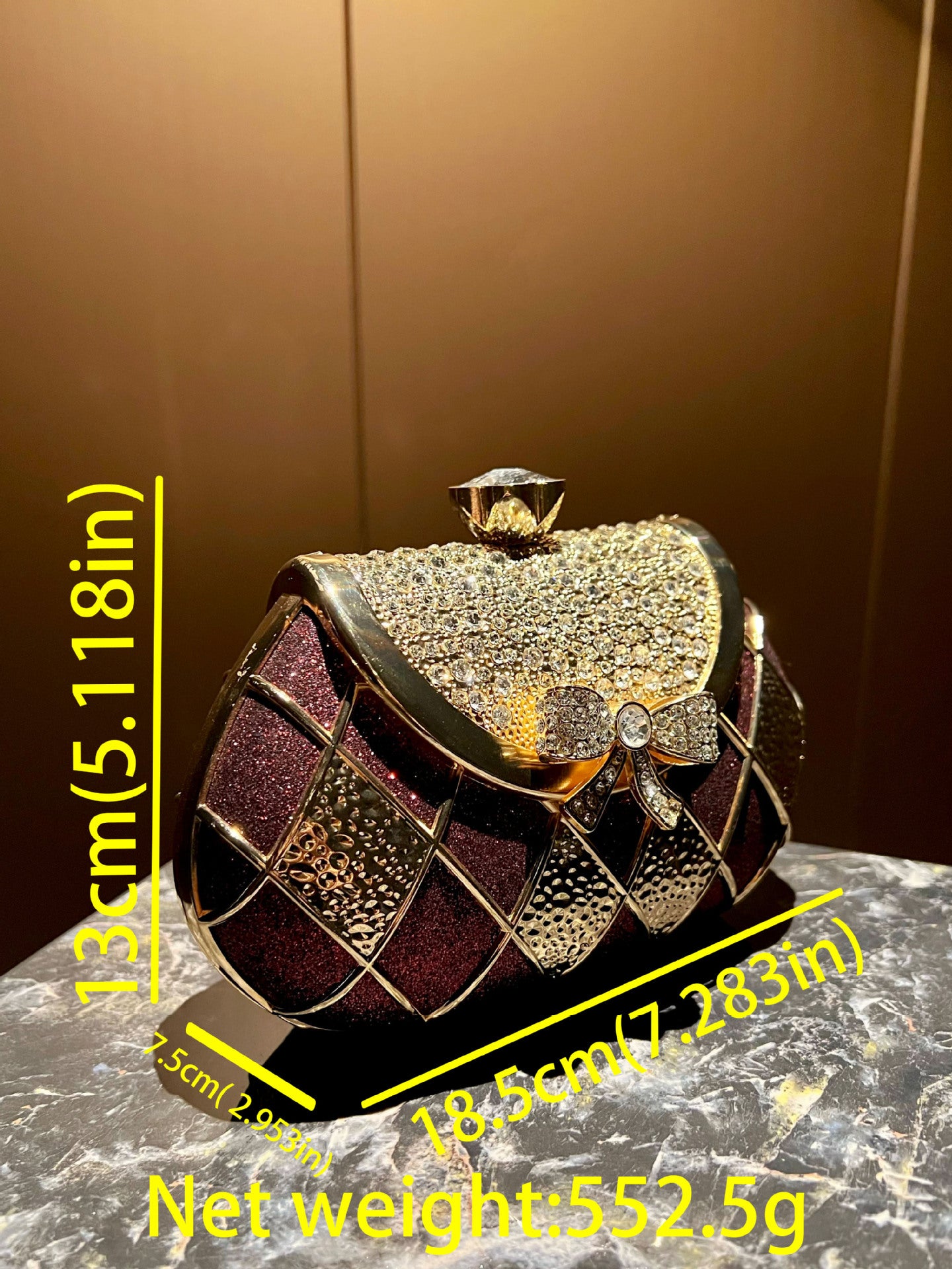 Fashion Exquisite Versatile Chain Bow Niche Dinner Bag