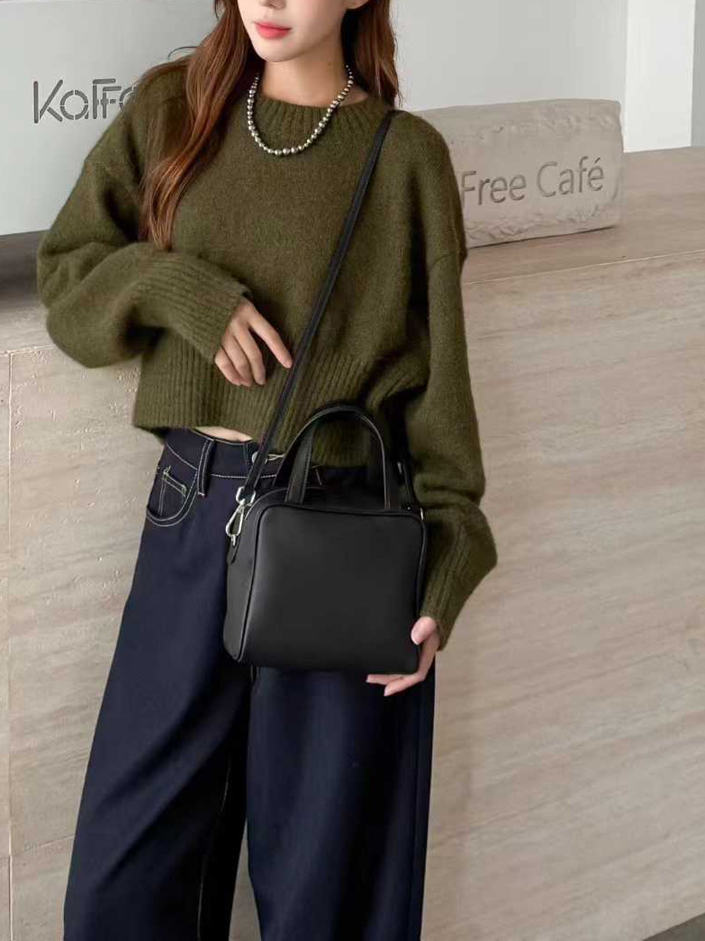 Elegant High Version Sheepskin Simple Style Women's Handbag