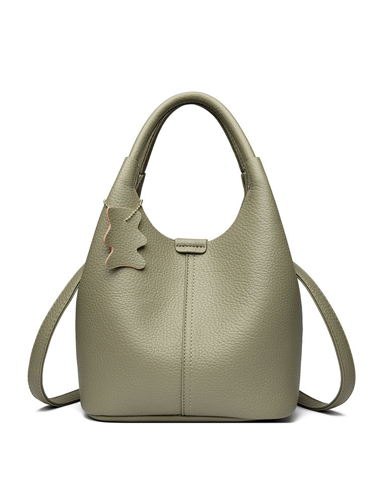 Women's Fashionable Color Blocking Vegetable Basket Generous Lock