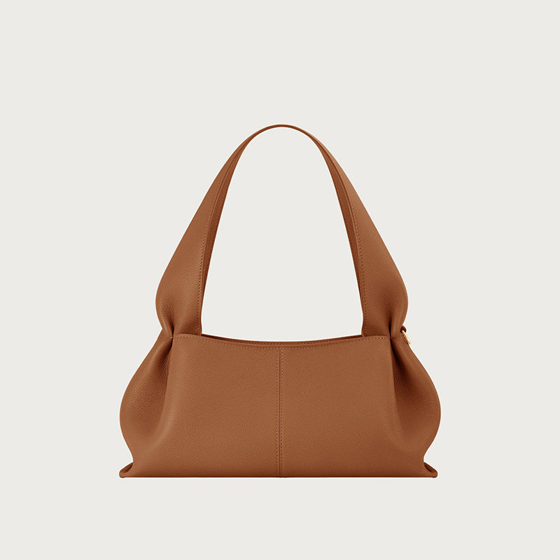 Women's Minority Fashion Trendy Portable Cloud High-grade Litchi Pattern Design Sense Women's Handbag