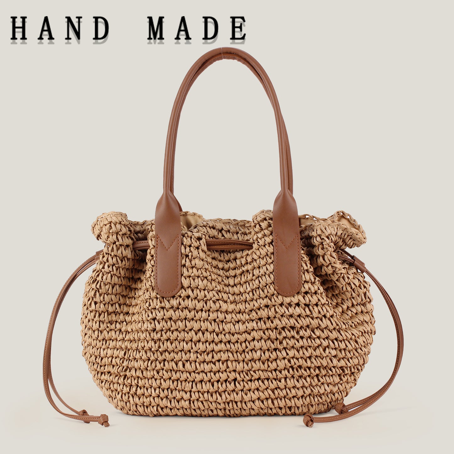 Women's Large Capacity Hand-woven Seaside Vacation Beach Women's Shoulder Bag