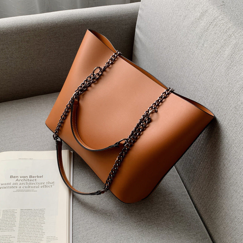 Women's Retro Simple Elegant Large Capacity Portable Bags