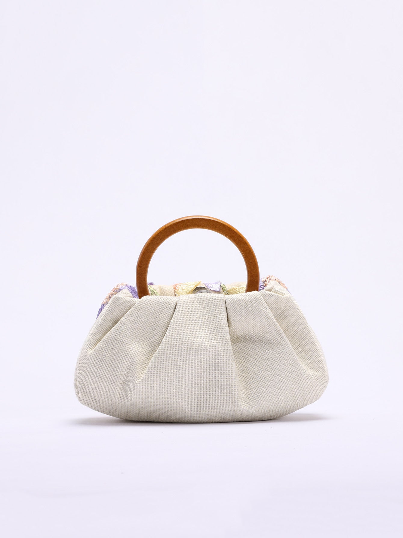 Applique Embroidery Vacation Style Hand Pearl Sequin Women's Handbag