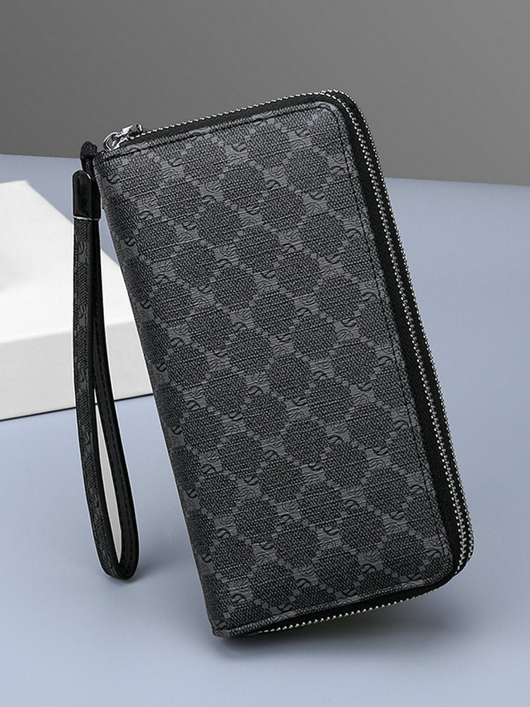 Men's Fashion Double Zip Large Capacity Business Men's Clutch