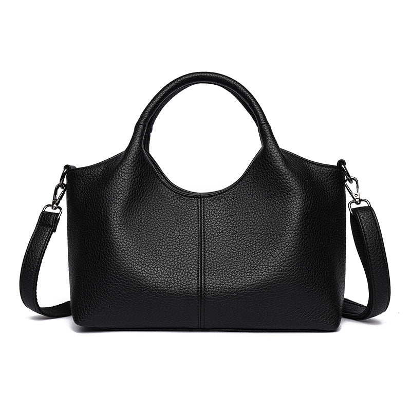 Women's Lightweight Commuter Texture Soft Leather Pouches Women's Shoulder Bag