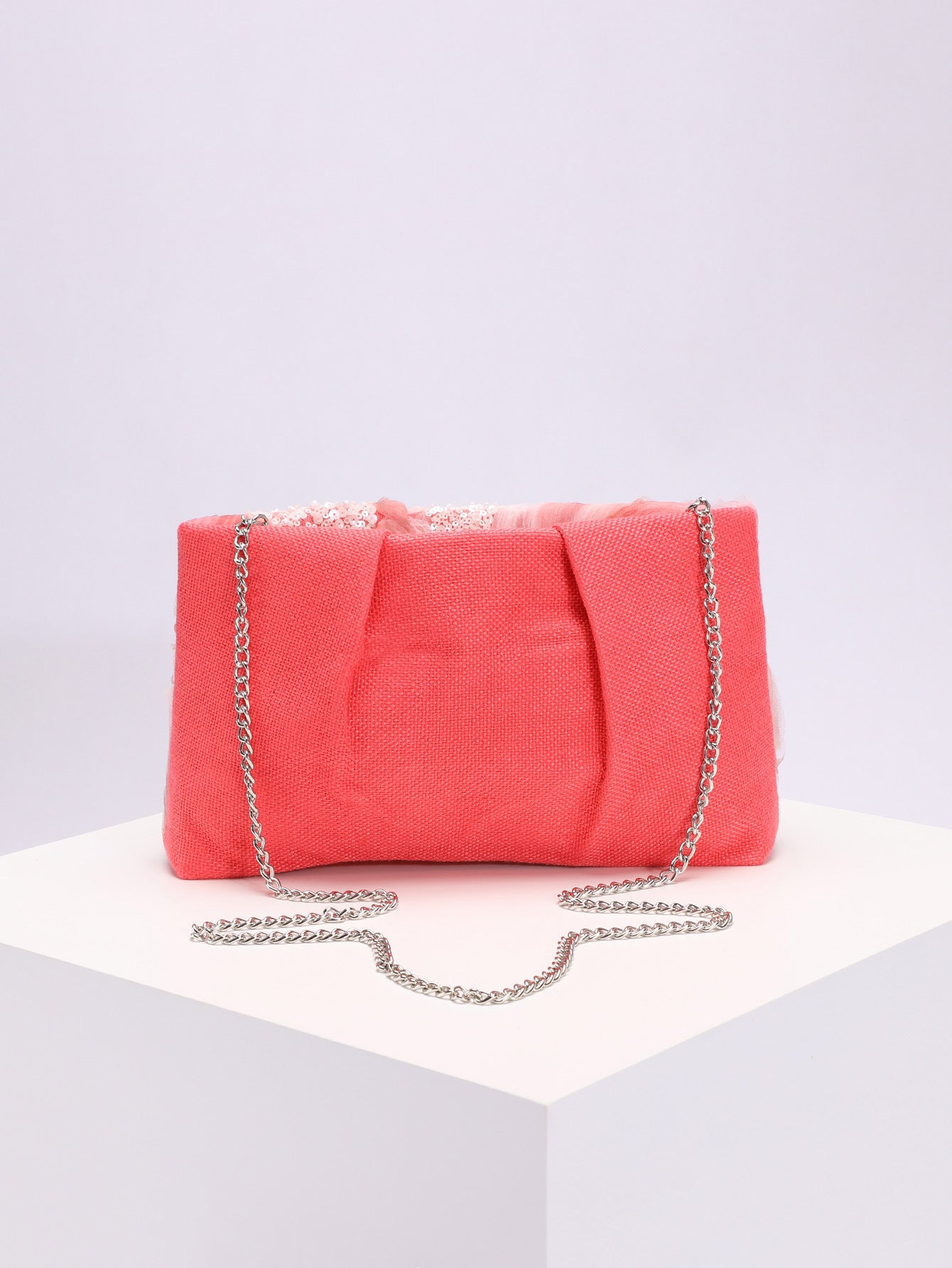 Women's Tube Sequined Pearl Inlaid Holiday Gorgeous Handbags