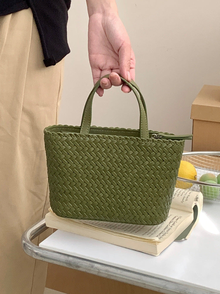 Women's Vacation Style Portable Handmade First Layer Women's Handbag