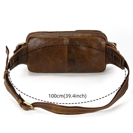 Glamorous Charming Men's Leather Oil Cowhide Bags