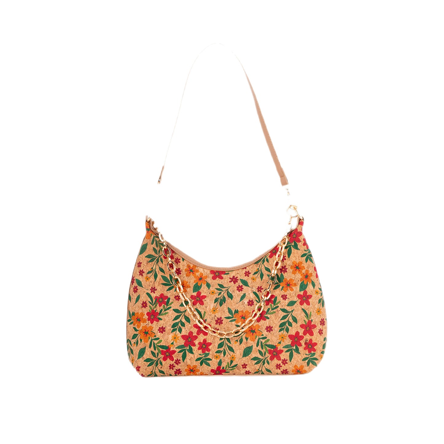 Retro Ethnic Style Cork Wooden Lining Outer Crescent Handbags
