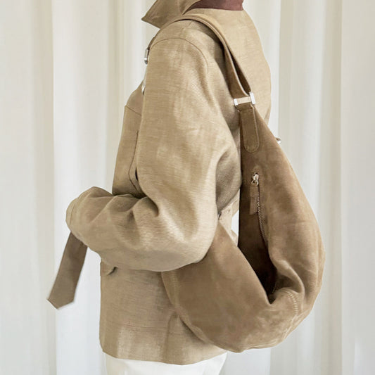 Women's Top Layer Leather Frosted Cowhide Unisex Horn Women's Messenger Bag
