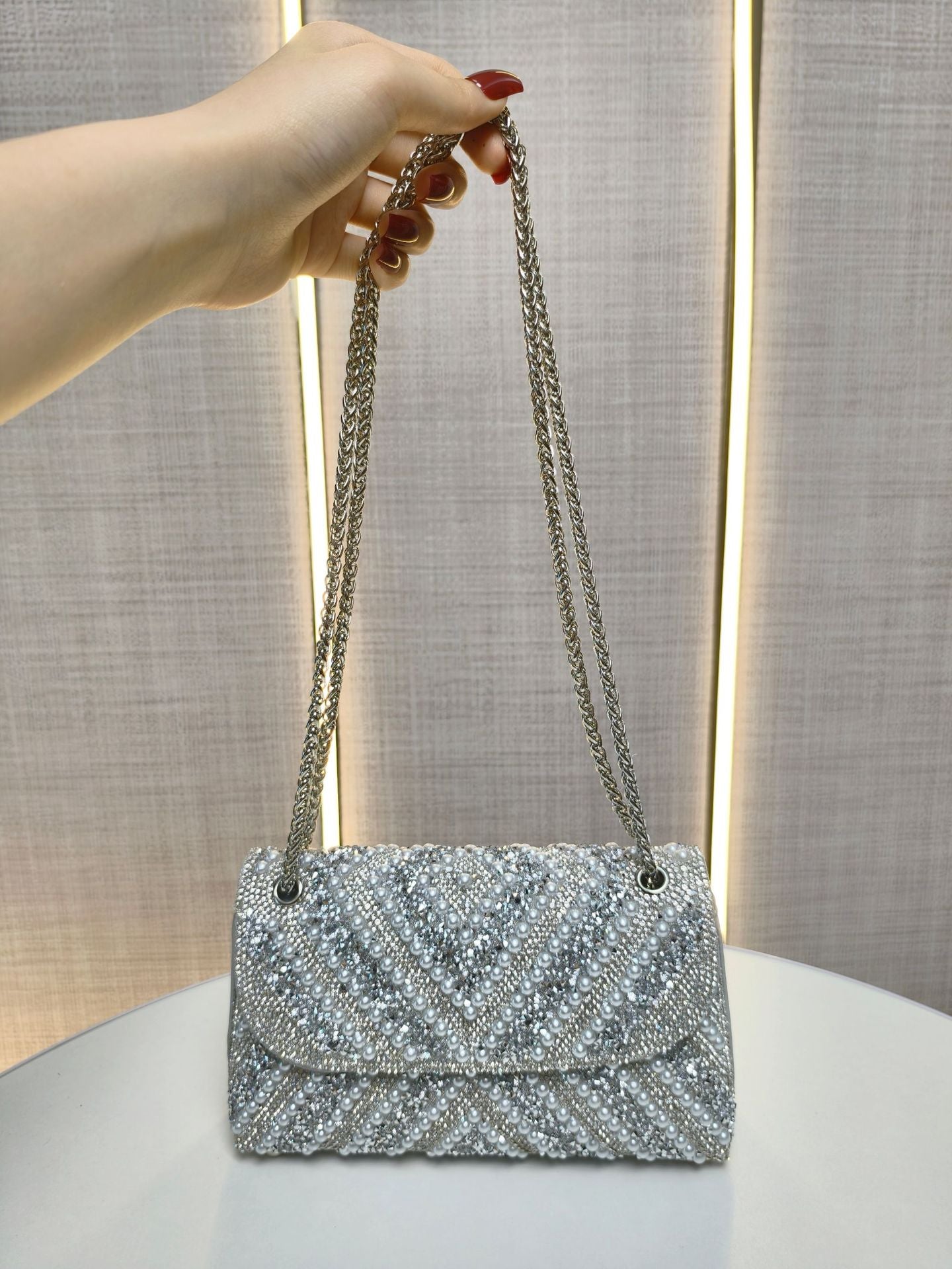 Pearl Banquet Elegant Clutch Hand Wedding Dinner Bag