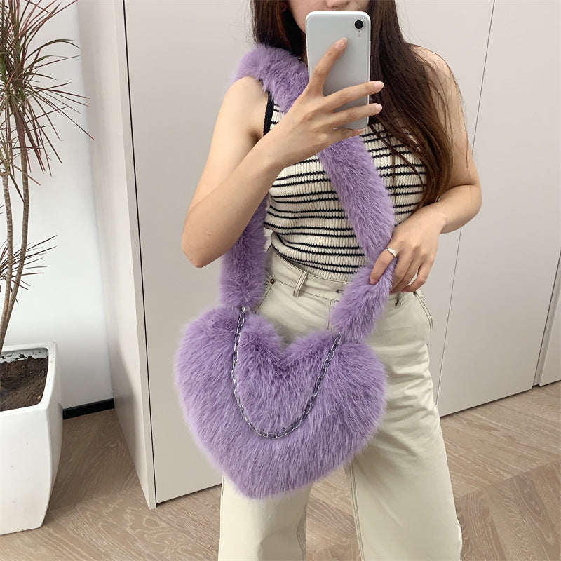 Love Chain Design Macaron Color Shell Bags