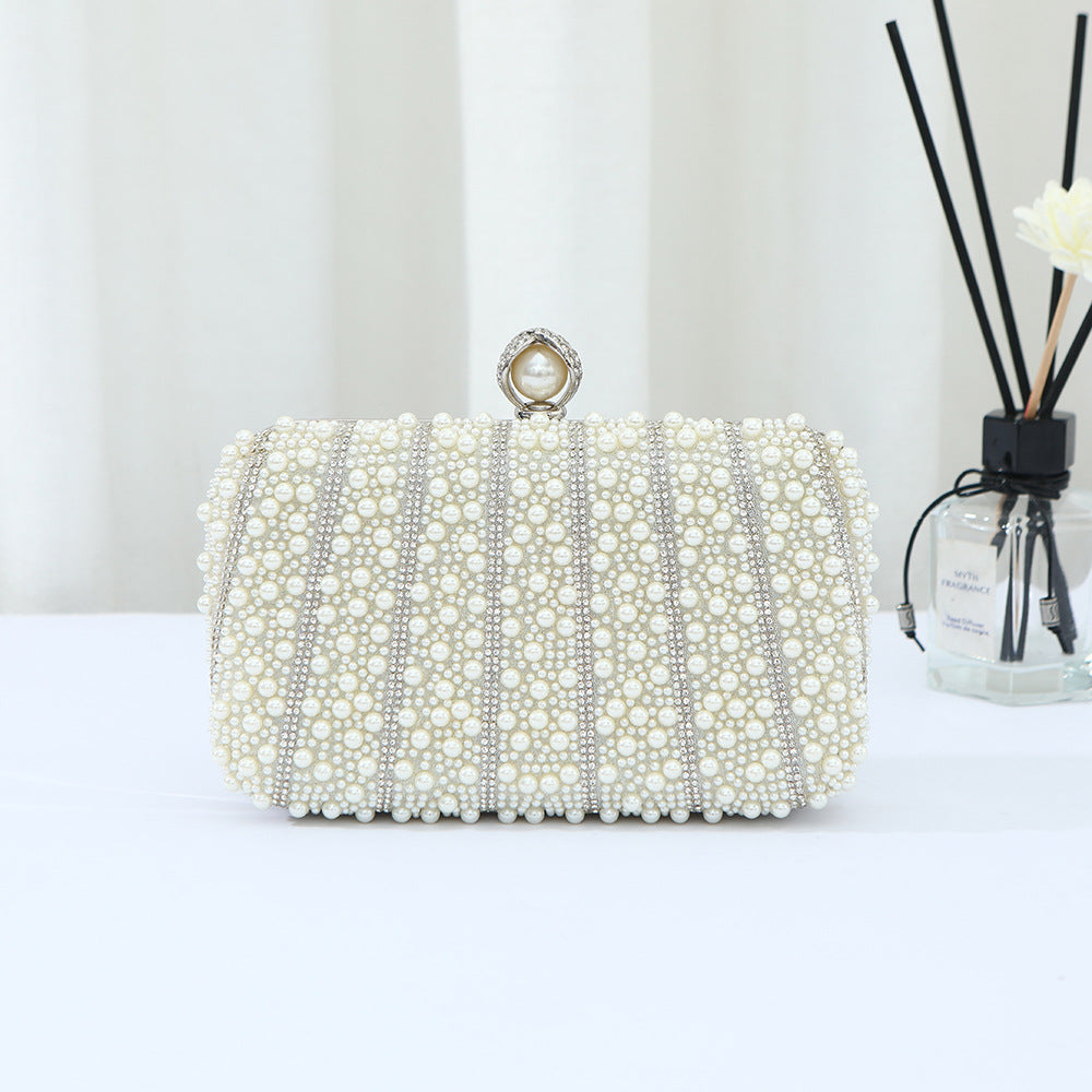 Women's Pearl Fashion Simple Clutch Dress Diana Dinner Bag