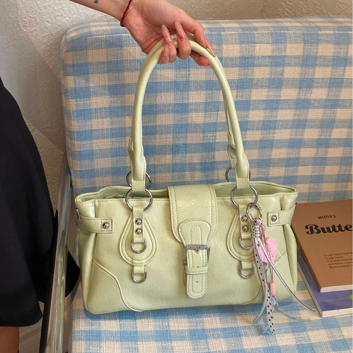 Women's Korean Style High-grade Motorcycle Large Capacity Versatile Western Women's Shoulder Bag