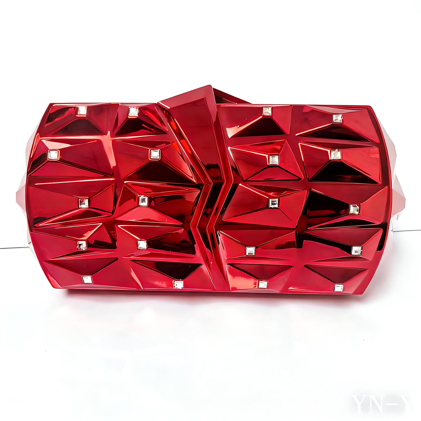 Geometric Rhombus Metal Texture Chain Fashion Shoulder Bags