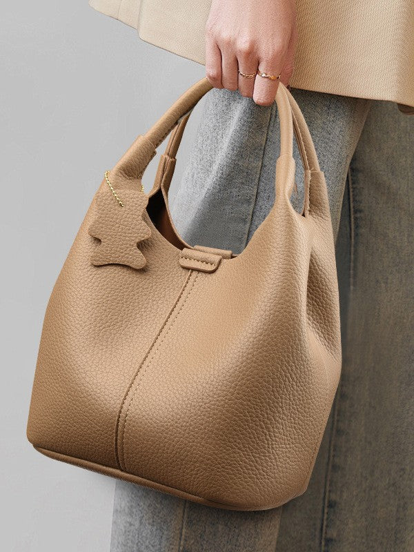 Women's Fashionable Color Blocking Vegetable Basket Generous Lock
