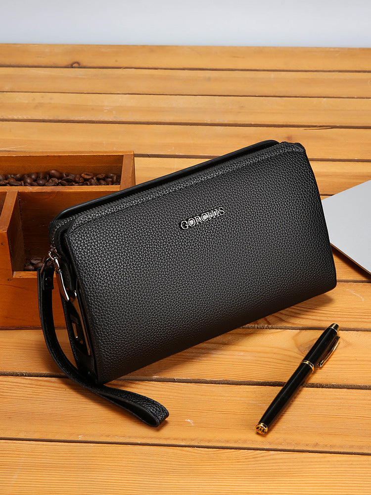 Attractive Men's Fingerprint Large Capacity Business Men's Clutch