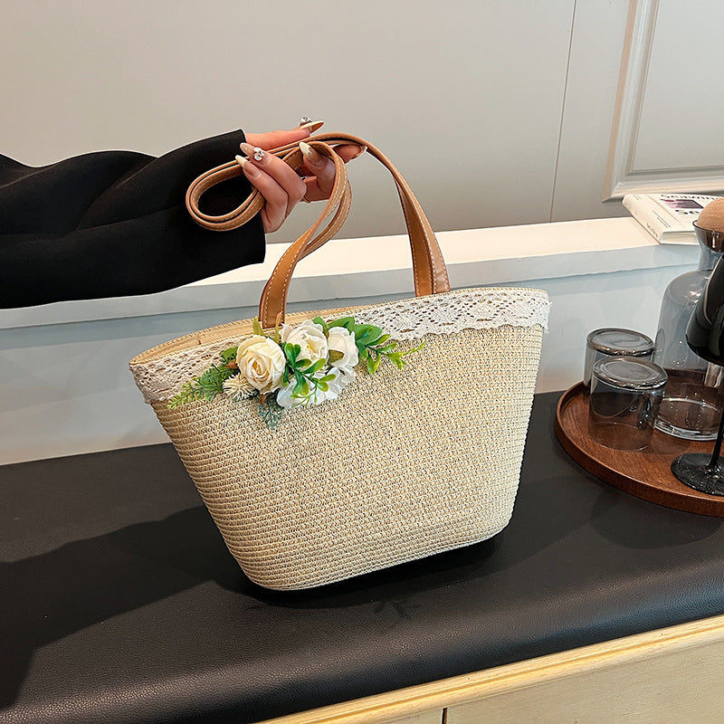 Women's Korean Style Mori Woven Fashion Straw Bags