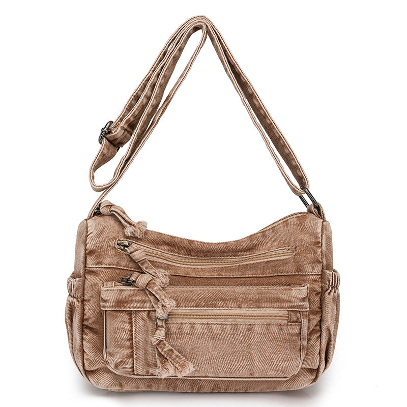 Women's Denim Fashion Large Capacity Versatile Lightweight Women's Messenger Bag