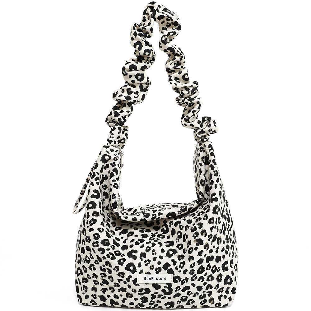Women's Checked Canvas Korean Style Atmosphere Large Capacity Women's Messenger Bag