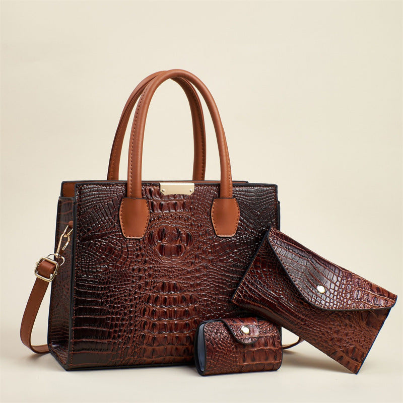 Stylish Women's Three-piece Fashion Large Capacity Handbags