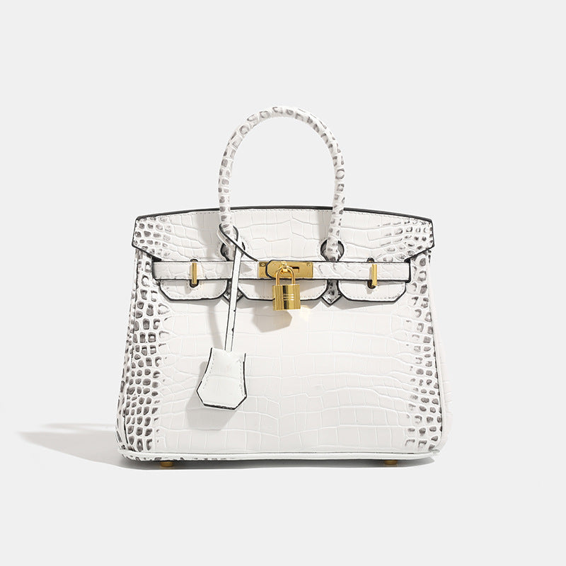 Women's Crocodile Pattern Light Luxury Large Capacity Women's Messenger Bag