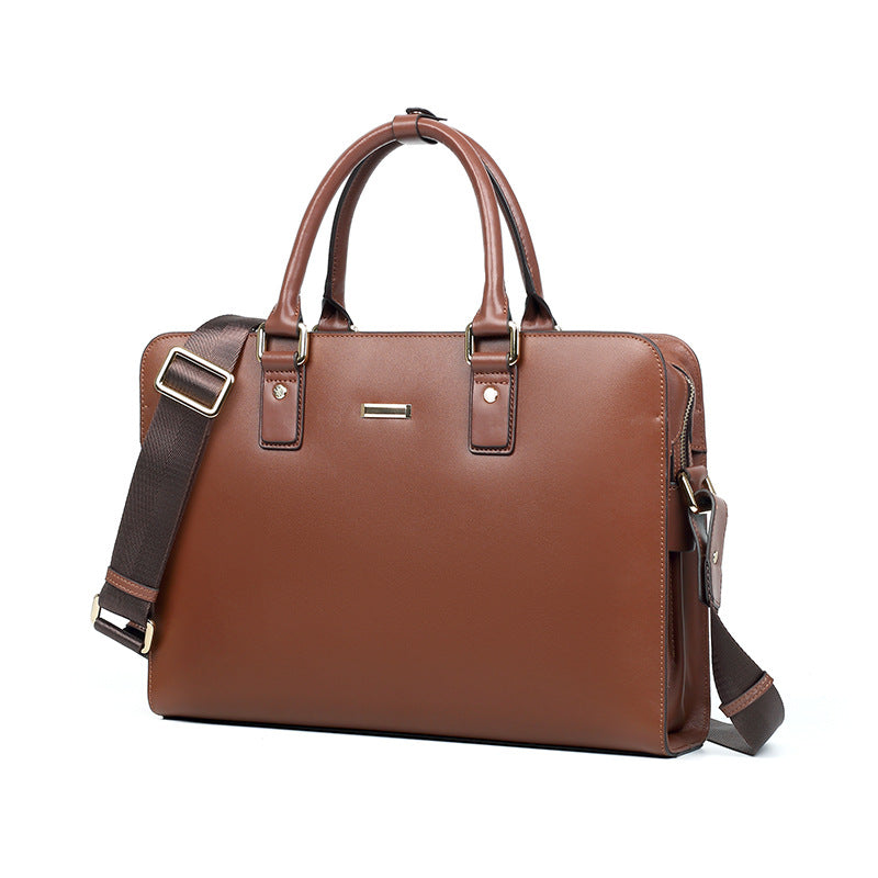 Men's Genuine Leather Business Large Capacity Cowhide Men's Briefcases