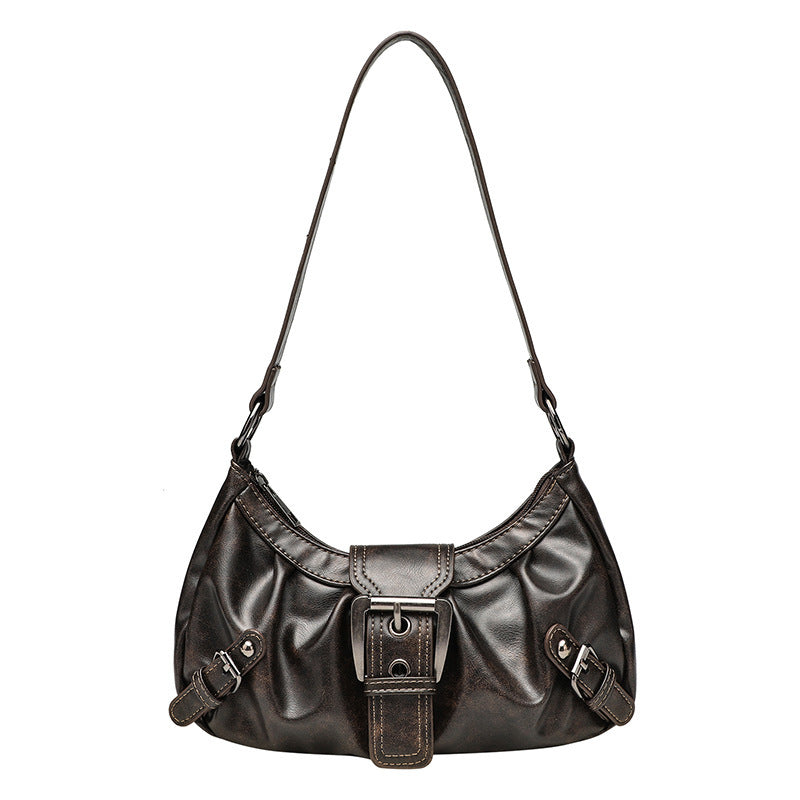 Women's Style American Retro Commuting Elegant Distressed Underarm Women's Messenger Bag
