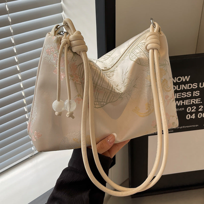 Women's Fashion Underarm Chinese Embroidery Simple Niche Women's Messenger Bag