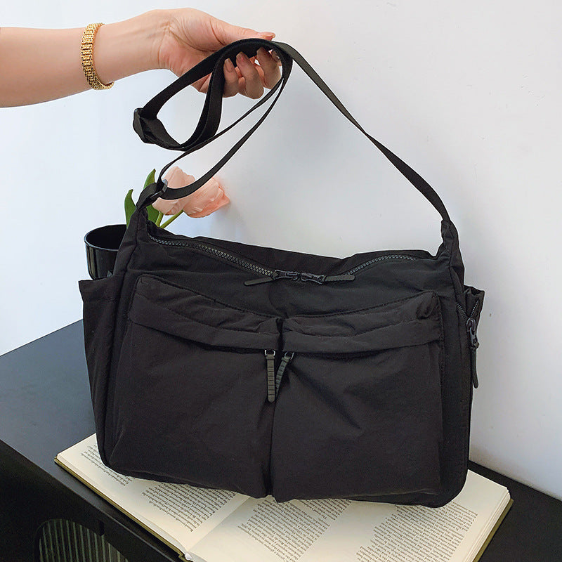 Women's & Men's Simple Trendy Cloth Large Capacity Women's Messenger Bag