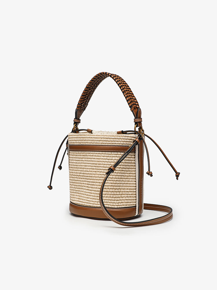 Women's Home Straw Woven Western Style Portable Beach Personalized Bags