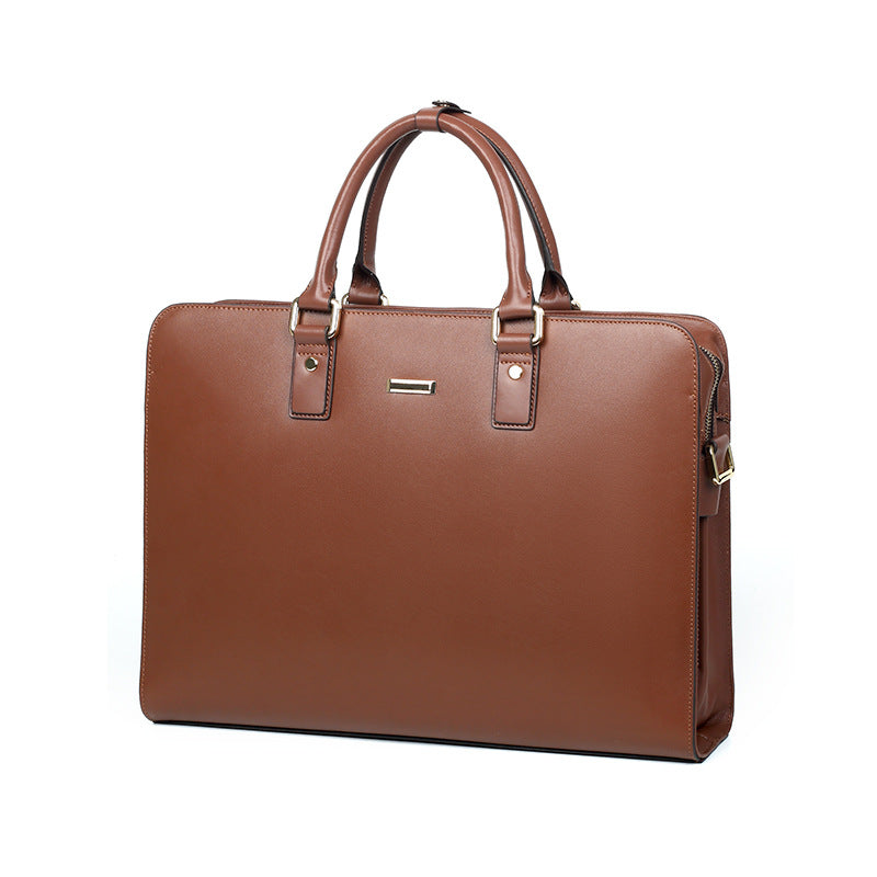 Men's Genuine Leather Business Large Capacity Cowhide Men's Briefcases