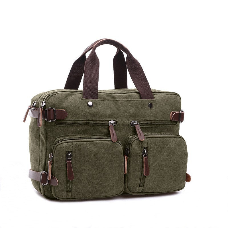 Canvas Business Large Capacity Portable Shoulders Men's Briefcase