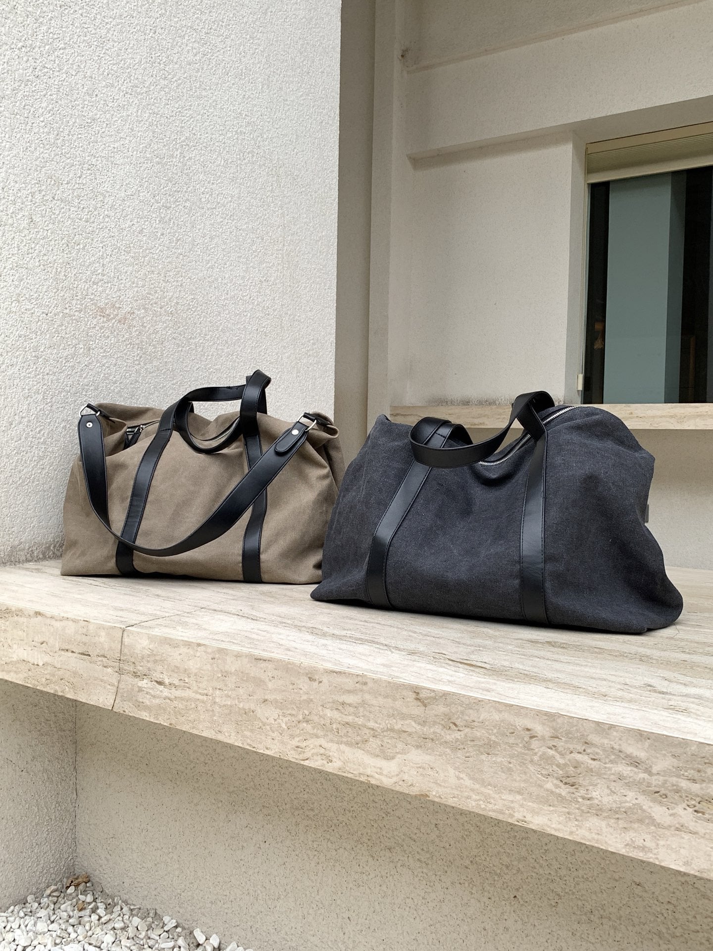 Lazy Portable Large Capacity Canvas Neutral Retro Women's Handbag