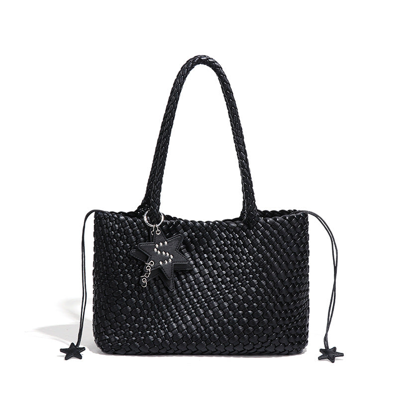 Unique Woven High-grade Fashionable Drawstring Shopping Tote Bag