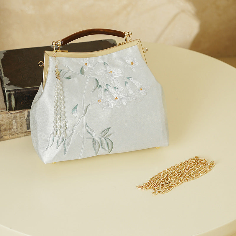 Embroidered Bamboo National Style Cheongsam High Quality Handbags