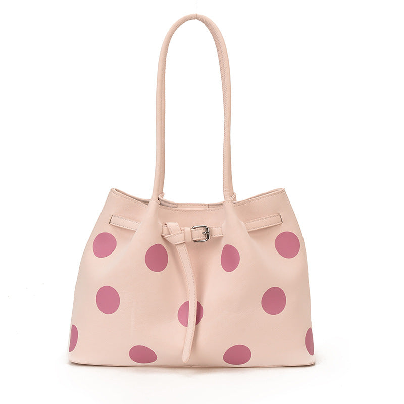 Women's Polka Dot Large Capacity Simple Versatile Commuter Handbags