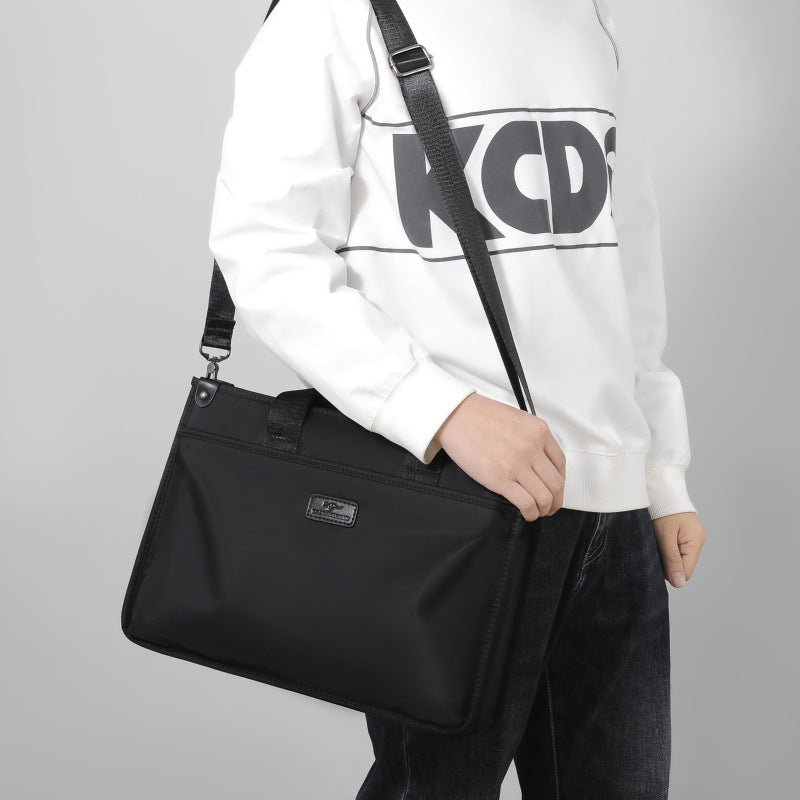 Stylish Men's Canvas Water-repellent Business Document Men's Tote