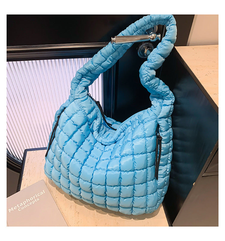 Pleated Cloud Fashion Pull Large Capacity Cotton Tote Bags