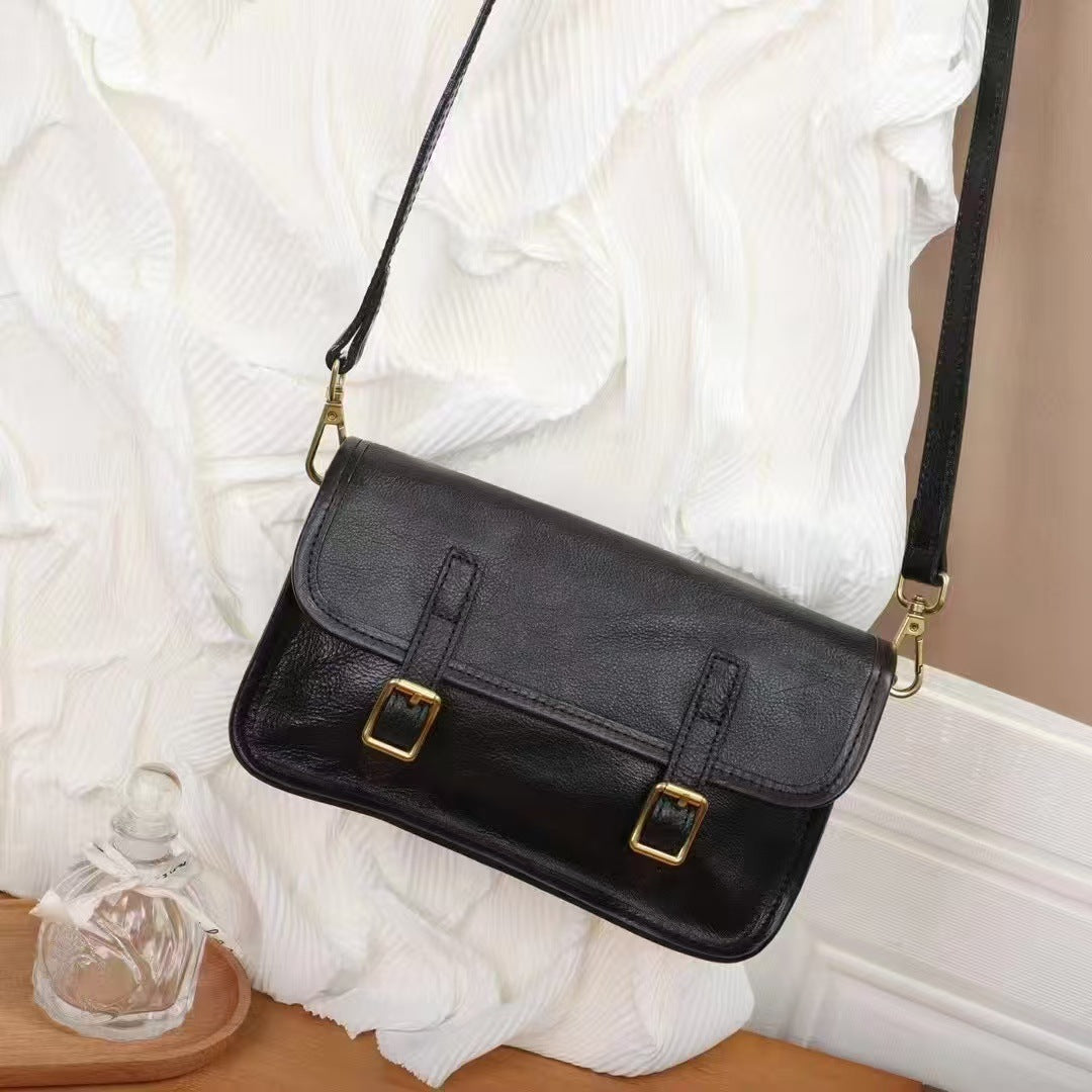 Women's Handmade Retro First Layer Imported Vegetable Tanning Leather Bags