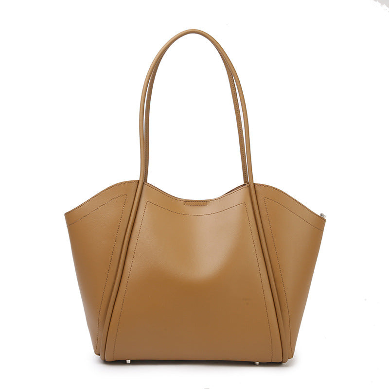 Women's Large Capacity Totes Niche Cowhide Wings Style Women's Shoulder Bag