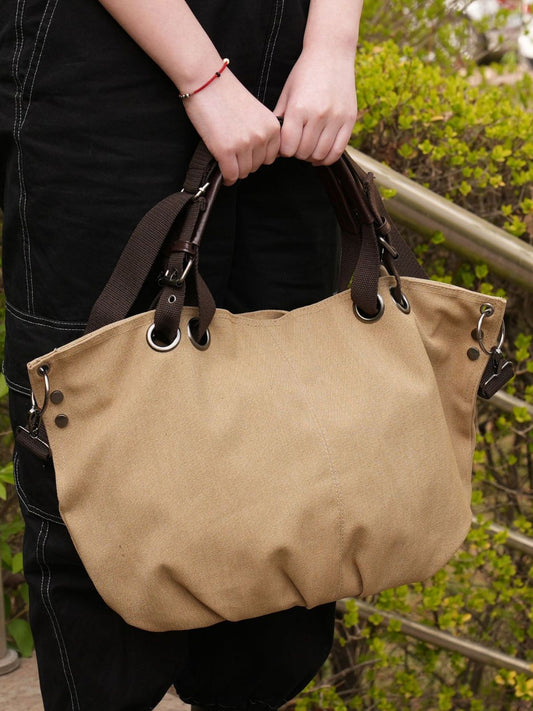 Women's Fashion Simple Canvas Large Capacity Women's Shoulder Bag