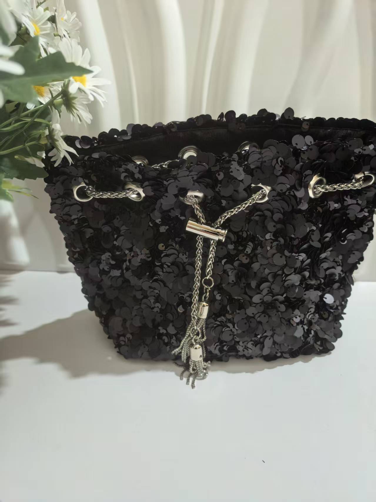 Women's Fashion Summer High-grade Korean Style Rhinestone Bucket Bags