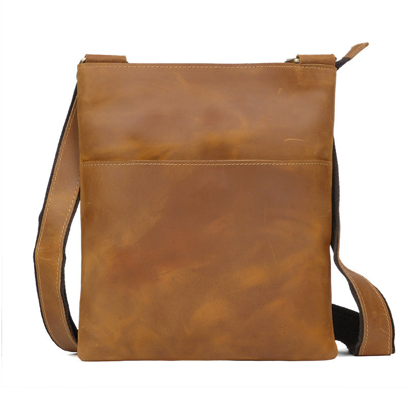 Crazy Horse Leather Simple Genuine Personality Bags